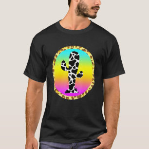 Kalb Kuh Kaktus Serape Leopard Färse Stall Besitze T-Shirt