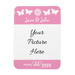 Kalben und Schmetterlinge im Pink-Magnet Magnet