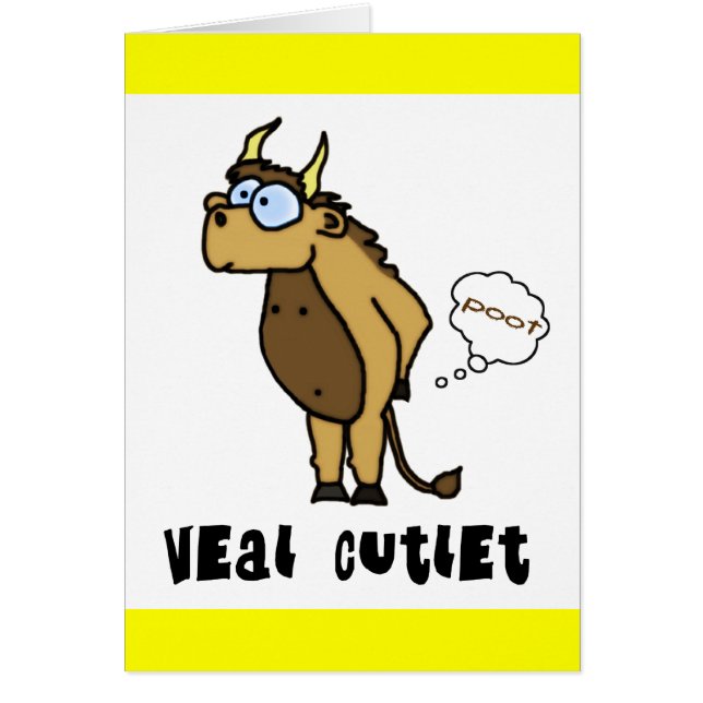 Kalbfleisch-Kotelett-Karte (Vorne)