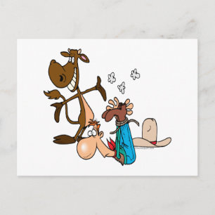 Kalbseil Rodeo Cowboy buchstäblich Postkarte