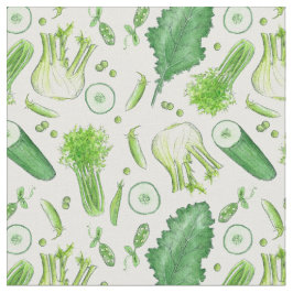 Kale Celery Peas Wasserfarbe Gemüse Küche Stoff