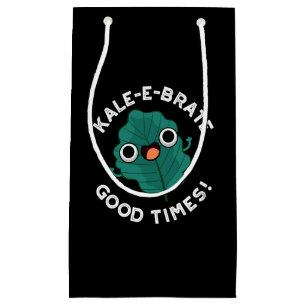 Kale-e-brate Good Times Funny Veggie Pun Dark BG Kleine Geschenktüte
