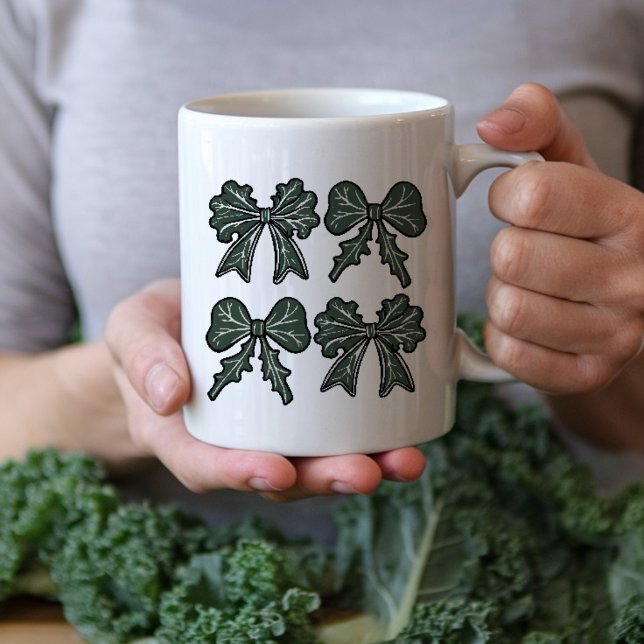 Kale green Bow Kaffeetasse (Von Creator hochgeladen)