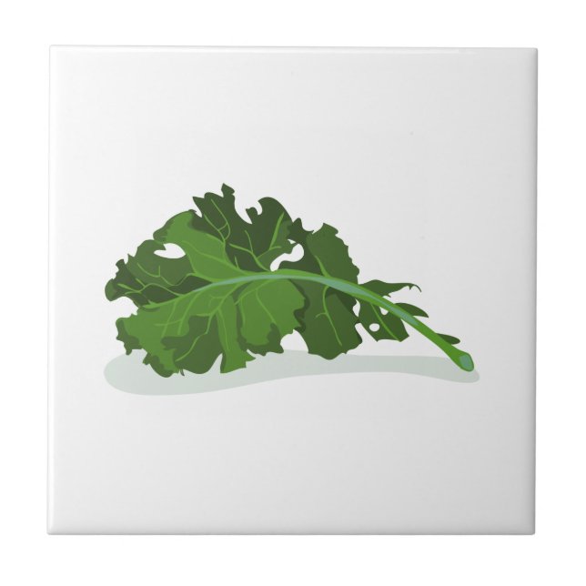 Kale Leaf Fliese (Vorderseite)