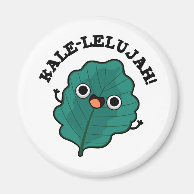 Kale-lelujah Funny Veggie Kale Pun Magnet (Vorne)
