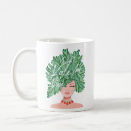 Kale meine Vibe Watercolor Kale Beauty Woman Kaffeetasse