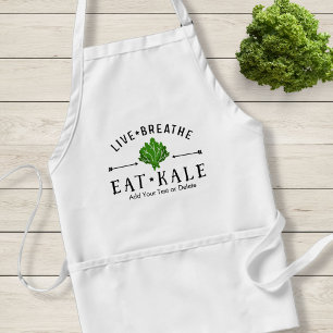 Kale Vegetarian Live Breaat Eat Kale Custom Schürze