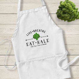 Kale Vegetarian Live Breaat Eat Kale Custom Schürze