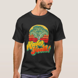 Kale Yeah Funny Gemüse Vintag Retro 80er Sunset T-Shirt