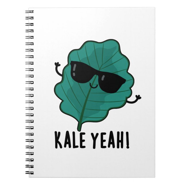 Kale Yeah Funny Veggie Pun Notizblock (Vorderseite)
