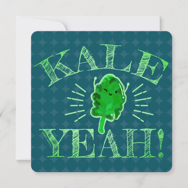 Kale Yeah! - Kale Pun Feiertagskarte (Vorderseite)