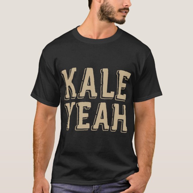 Kale Yeah Niedlich Funny Vegetarian Vegan Weihnach T-Shirt (Vorderseite)