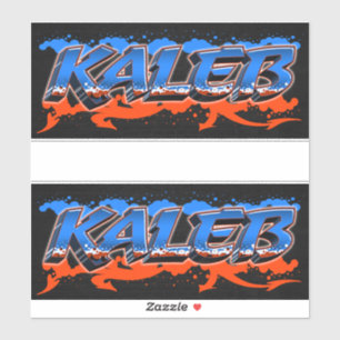 Kaleb Vorname Name Graffiti Aufkleber Sticker