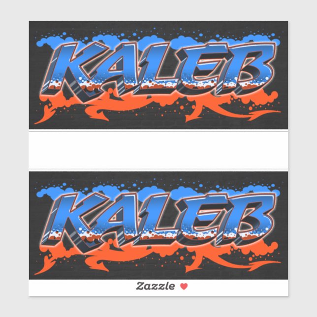 Kaleb Vorname Name Graffiti Aufkleber Sticker (Blatt)