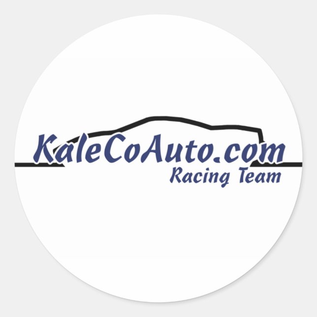 KaleCoAuto Racing Team! Runder Aufkleber (Vorderseite)