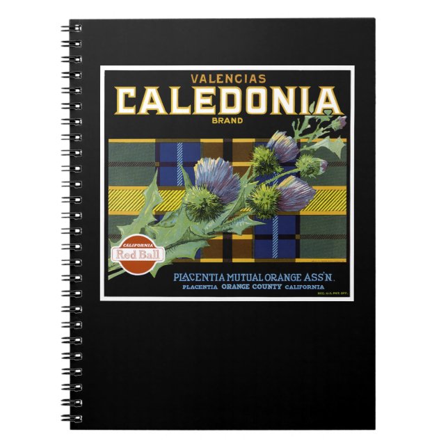 Kaledonia Orange Label Notizblock (Vorderseite)