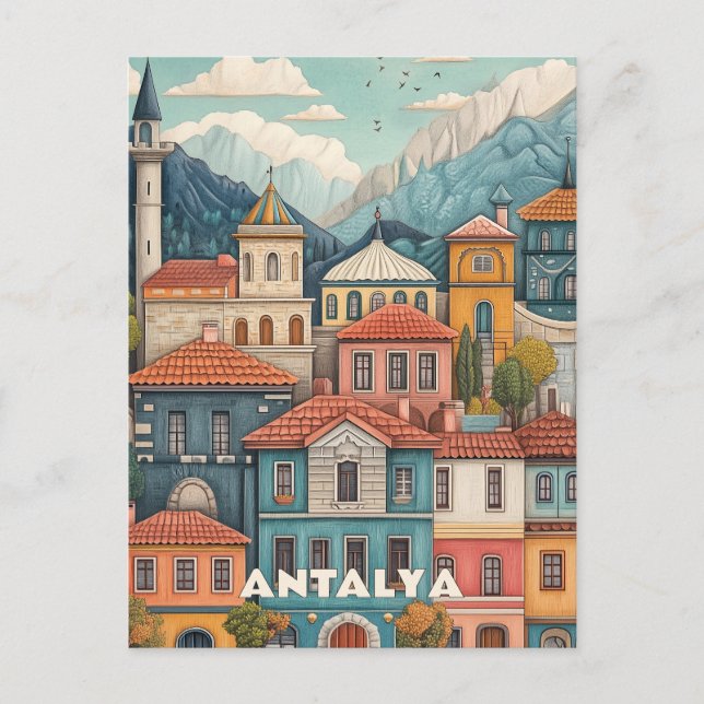 Kaleici Gebiet Antalya Turkiye Reisen Postkarte (Vorderseite)