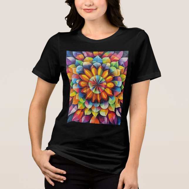 Kaleideskop Tri-Blend Shirt (Vorderseite)