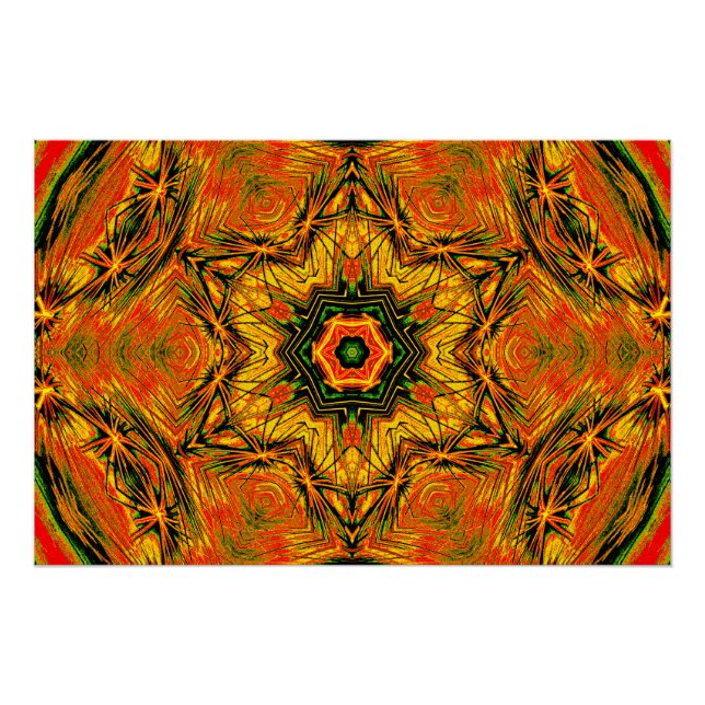 Kaleido Starburst – Glossy Art Poster (Vorderseite)