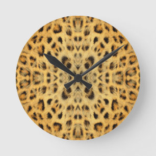 Kaleidoscope Animal Fur Pattern Runde Wanduhr