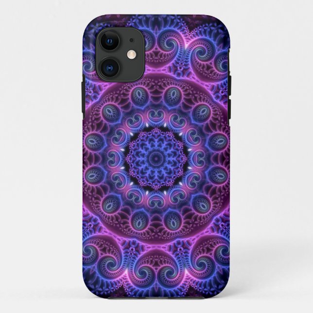 Kaleidoscope Apophysis Mandala Hearts Case-Mate iPhone Hülle (Rückseite)