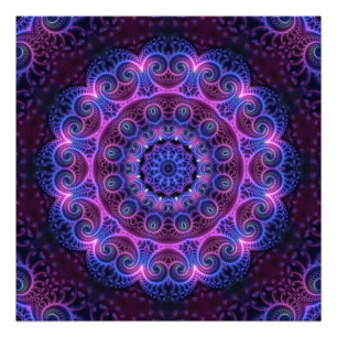 Kaleidoscope Apophysis Mandala Hearts Fotodruck
