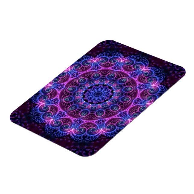 Kaleidoscope Apophysis Mandala Hearts Magnet (Linke Seite)