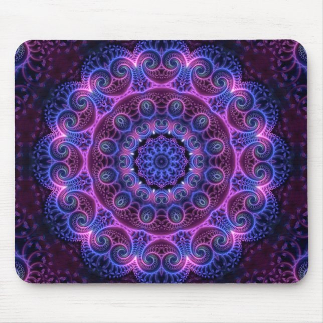 Kaleidoscope Apophysis Mandala Hearts Mousepad (Vorne)