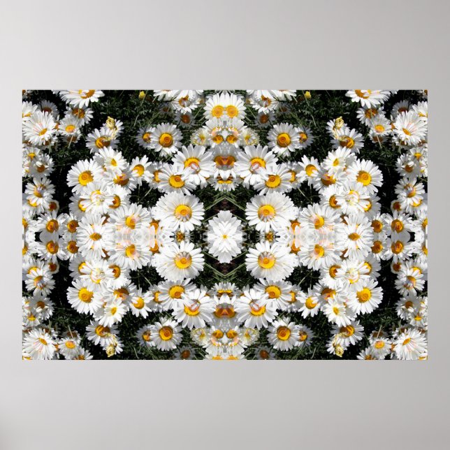 Kaleidoscope Daisies Pattern Poster (Vorne)