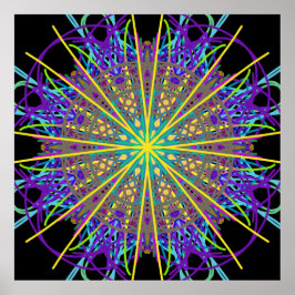 Kaleidoscope Mandala Art Energy Blume Poster