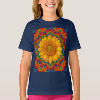 Kaleidoscope Sunflower  T-Shirt