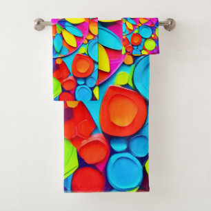 Kaleidoscope Symphony Artwork Badhandtuch Set