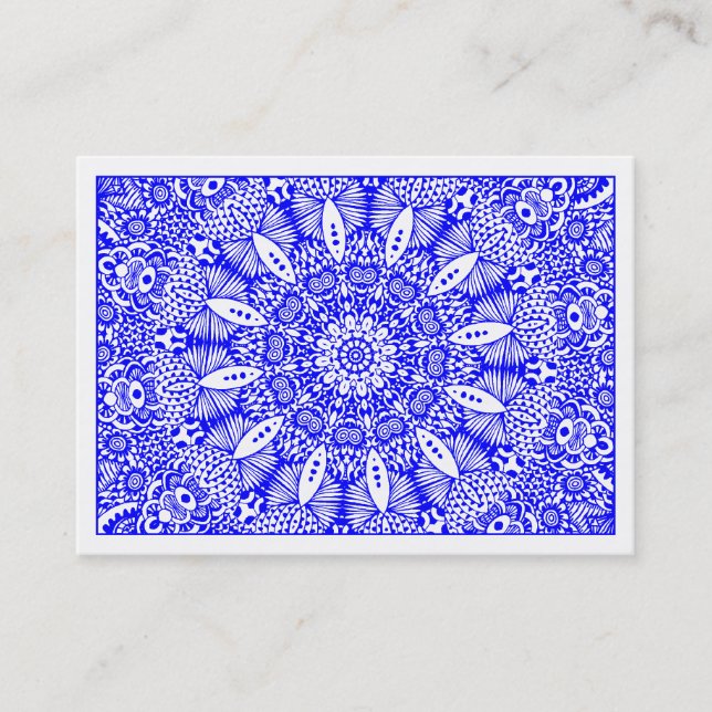 Kaleidoscopic 019 Blue Visitenkarte (Vorderseite)