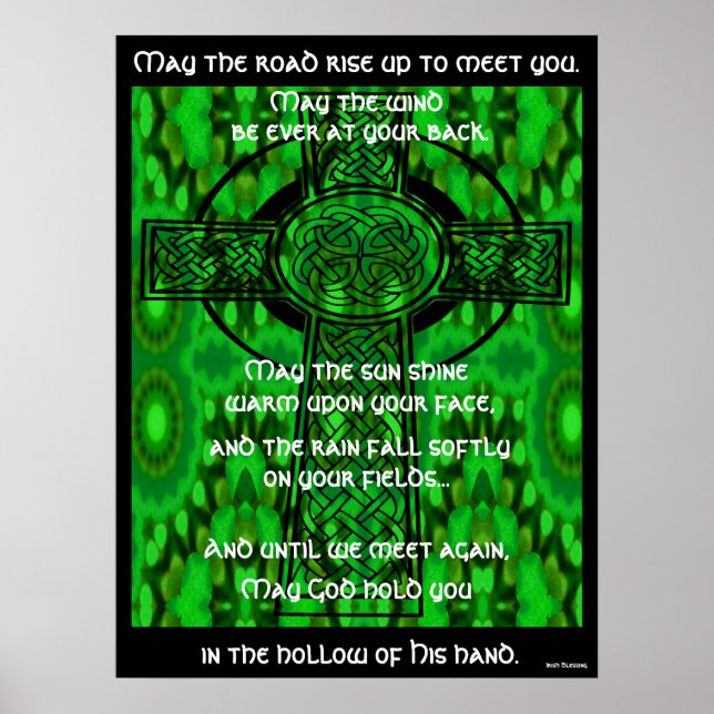 Kaleidoscopic Mandala - Irish Blessing 3 Poster (Vorne)
