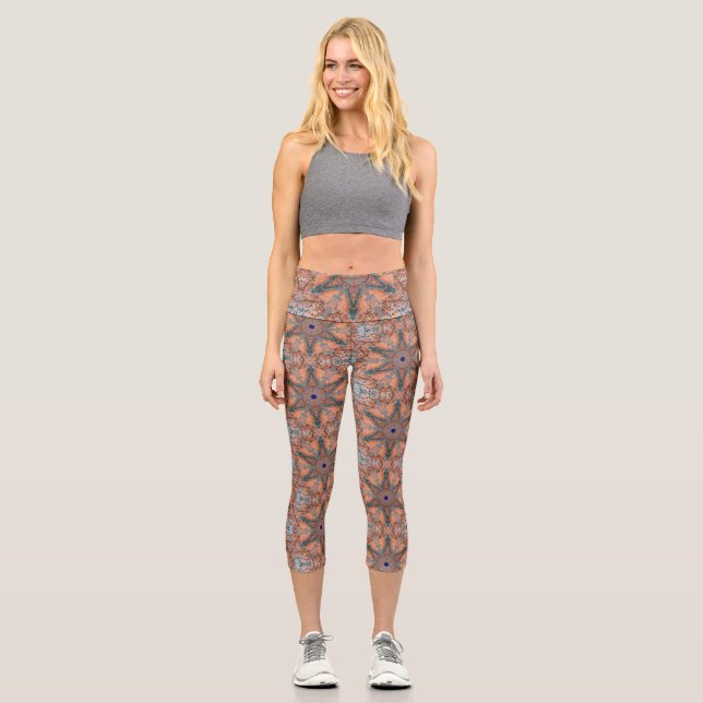 Kaleidoskop01 Capri Leggings (Vorderseite)