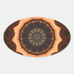 Kaleidoskop 1 ovaler aufkleber