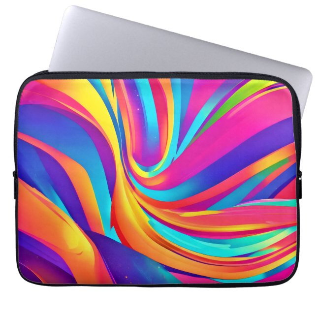 Kaleidoskop Abstrakt Burst Laptopschutzhülle (Vorderseite)