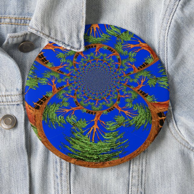 Kaleidoskop Acacia Tree Art Print/Graphic Button (Beispiel)