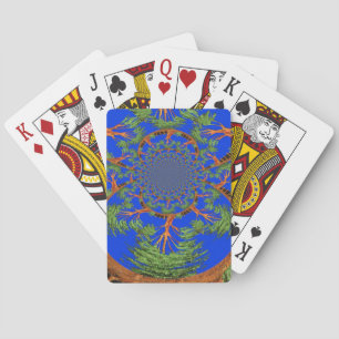 Kaleidoskop-Akazienbaum-Kunstposter/Grafik Spielkarten