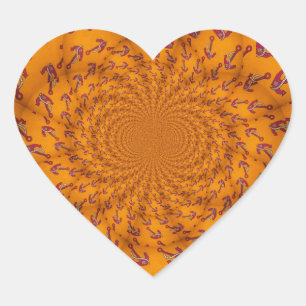 Kaleidoskop Anchor Art Print Herz-Aufkleber