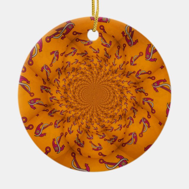 Kaleidoskop Anchor Art Print Keramik Ornament (Vorne)