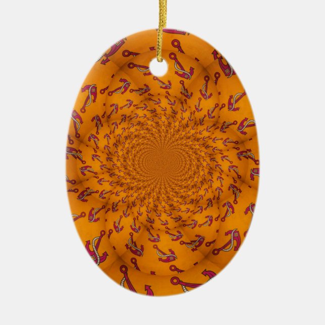 Kaleidoskop Anchor Art Print Keramik Ornament (Vorne)