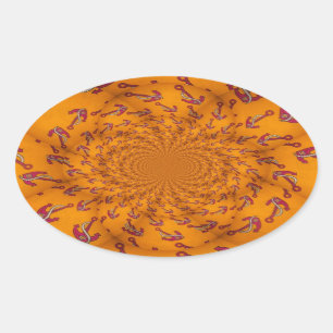 Kaleidoskop Anchor Art Print Ovaler Aufkleber
