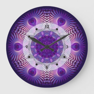 Kaleidoskop Apophysis Blume I Große Wanduhr