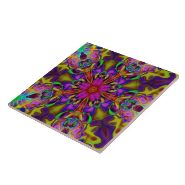 Kaleidoskop Apophysis Fraktal Art II Fliese (Seite)