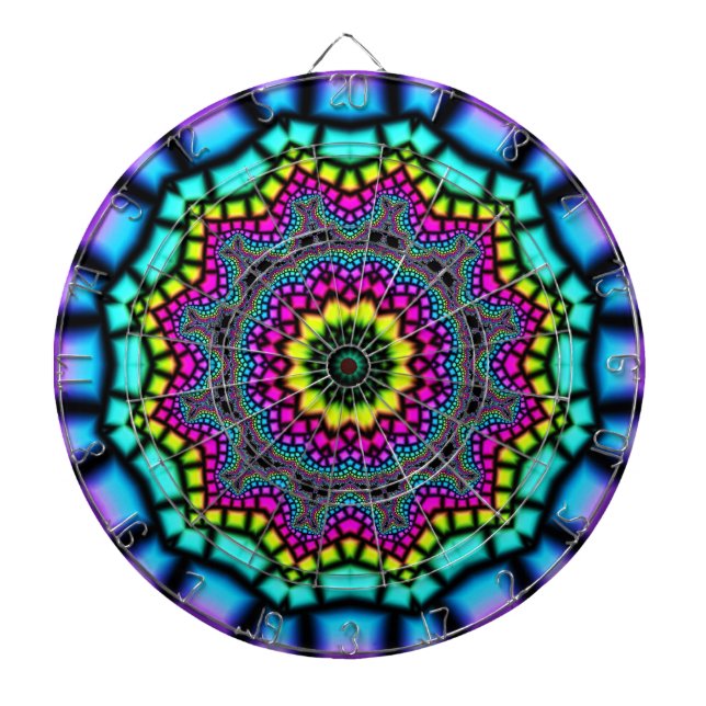 Kaleidoskop Art 4 Dart Board Dartscheibe (vorne)
