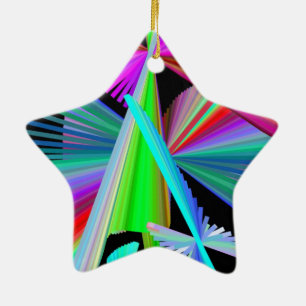 Kaleidoskop Art Red Green Lila Blue Keramikornament