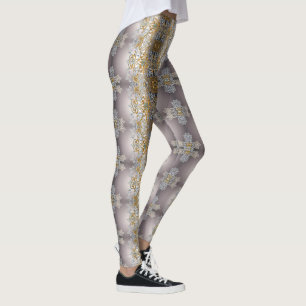 Kaleidoskop aus Gold und Silber Leggings