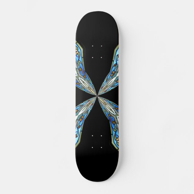 Kaleidoskop aus Hartglas 16 Skateboard (Vorderseite)