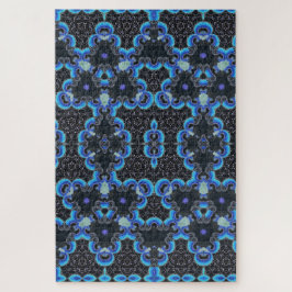 Kaleidoskop, blau/schwarz/lila puzzle